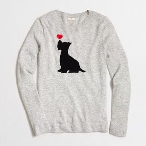 J Crew Factory Intarsia Scottie Sweater Sz XS